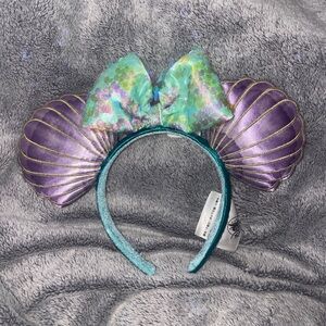 NWT The Little Mermaid iridescent sequins She’ll Disney Ears